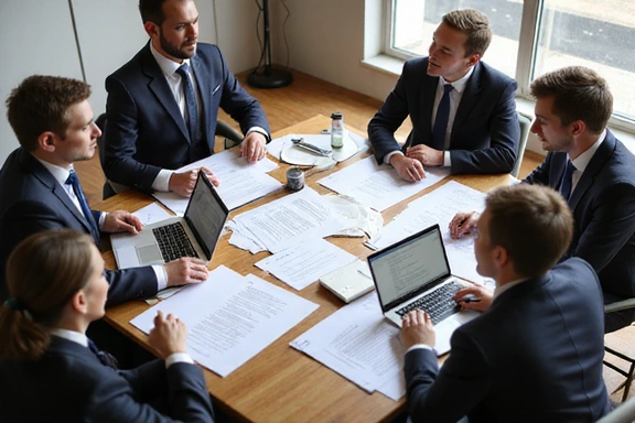 Legal team working collaboratively